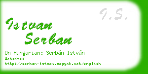 istvan serban business card