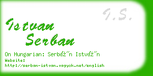 istvan serban business card